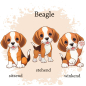 Preview: Motivauswahl für Dokumentenhülle für den Beagle