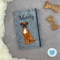 Preview: Boxer red brindle Designbeispiel in grau meliert