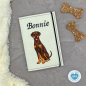 Preview: Dobermann braun personalisierte Impfpasshülle Hund in creme