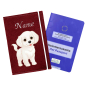 Preview: Impfpasshülle für den Golden Retriever creme weiß
