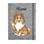 Preview: Dokumentenhülle für die Hunderasse Sheltie sable