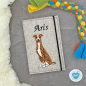 Preview: Windhund red brindle weiß Designbeispiel in beige meliert