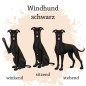 Preview: Windhund in schwarz Motivauswahl