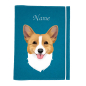 Preview: Dokumentenhülle für die Hunderasse Corgi rot weiß