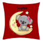 Preview: Personalisiertes Kissen mit Koala Mädchen auf Mond