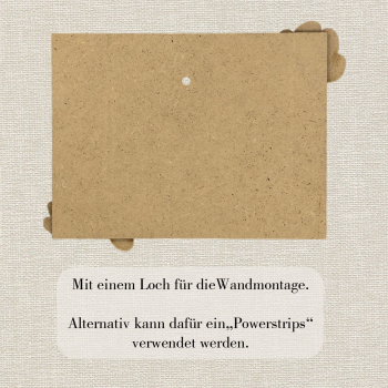 Rückansicht von dem personalisierten Bilderrahmen im Querformat