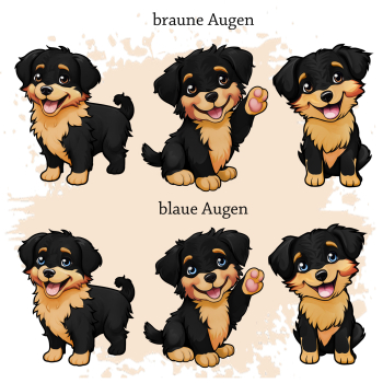 Preview: Motivauswahl für Tierpasshülle Australian Shepherd black tan