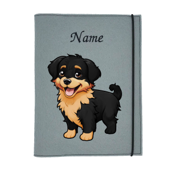 Dokumentenhülle für Hund Australian Shepherd black tan