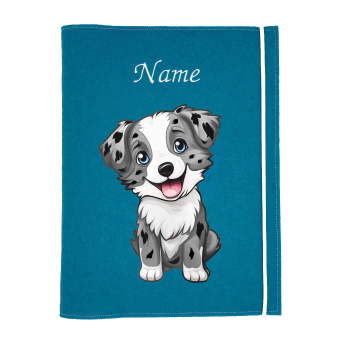 Dokumentenhülle für Australian Shepherd blue merle