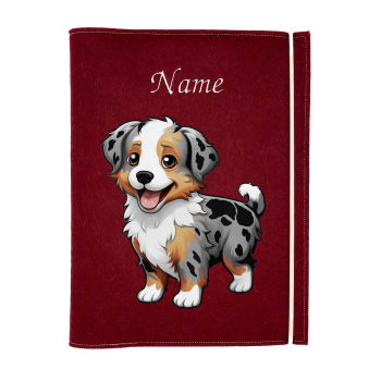 Tierpasshülle für Australian Shepherd blue merle ta