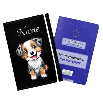 Australian Shepherd blue merle tan Tierpasshülle