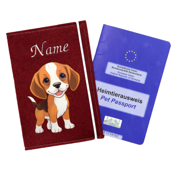 Impfpasshülle für den Beagle