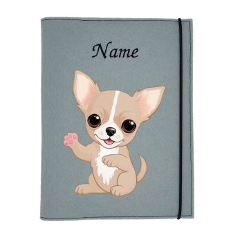 Dokumentenhülle für die Hunderasse Chihuahua Kurzhaar fawn weiß