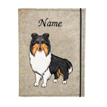 Dokumentenhülle für die Hunderasse Collie Langhaar tri color