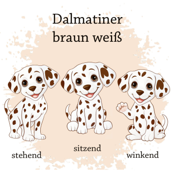 Preview: Motivauswahl der Dokumentenhülle für die Hunderasse Dalmatiner braun
