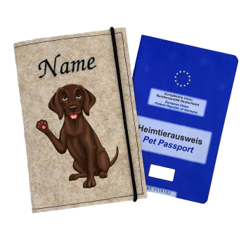 Impfpasshülle für die Hunderasse Deutsch Kurzhaar braun