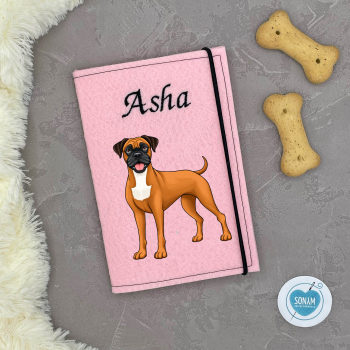 Boxer rotbraun Designbeispiel in rosa