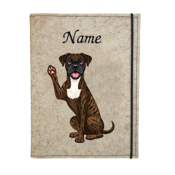 Boxer dark brindle personalisierte Dokumentenhülle