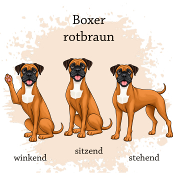 Preview: Boxer rotbraun Motivauswahl für Dokumentenhülle