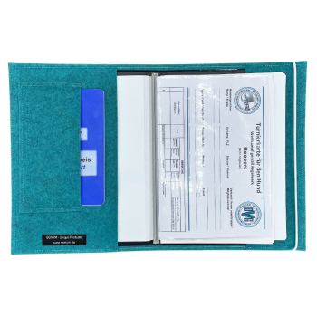 Preview: Innenansicht der Dokumentenhülle für die Hunderasse Zwergpinscher rot