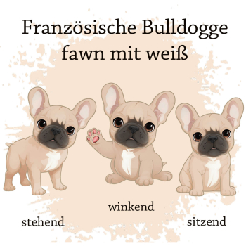 Preview: Motivauswahl der Dokumentenhülle für die Französische Bulldogge fawn weiß