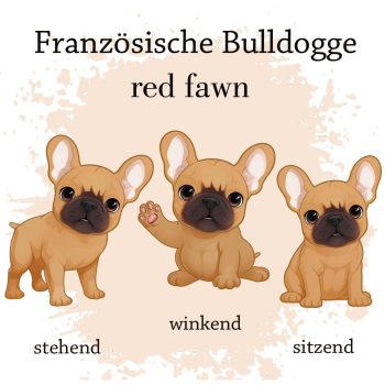 Preview: Motivauswahl der Dokumentenhülle für die Französische Bulldogge red fawn