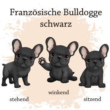 Preview: Motivauswahl der Dokumentenhülle für die schwarze Französische Bulldogge