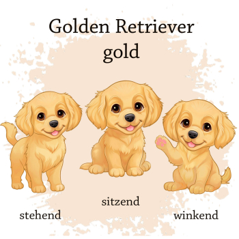 Preview: Motivauswahl für die Impfpasshülle Golden Retriever gold