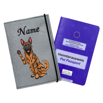 Impfpasshülle für die Hunderasse Holländischer Schäferhund gold brindle