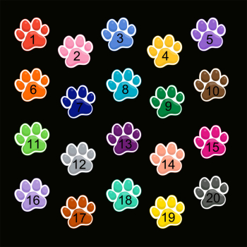 Preview: Impfpasshülle Hund Farbauswahl der Pfote