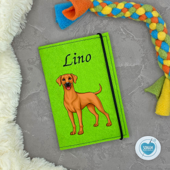 Rhodesian Ridgeback Designbeispiel in grün