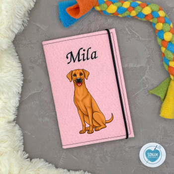 Rhodesian Ridgeback Designbeispiel in rosa