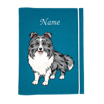 Dokumentenhülle für die Hunderasse Sheltie bi blue
