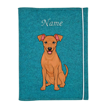 Dokumentenhülle für die Hunderasse Zwergpinscher rot