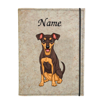 Dokumentenhülle für die Hunderasse Zwergpinscher schoko tan