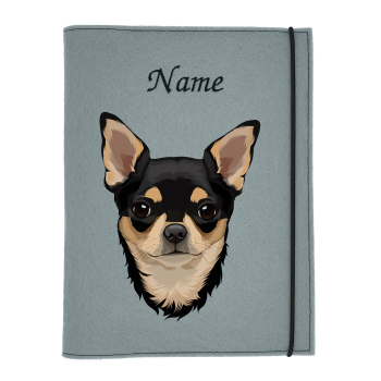 Dokumentenhülle für die Hunderasse Chihuahua Kurzhaar black tan