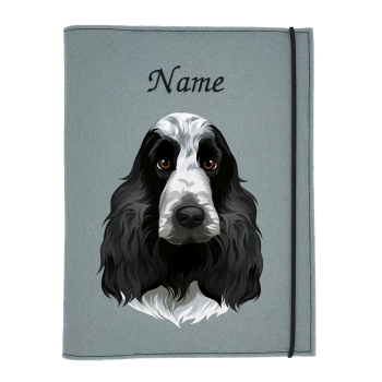 Dokumentenhülle für die Hunderasse English Cocker Spaniel blauschimmel