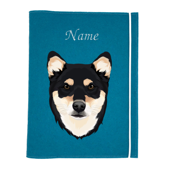 Dokumentenhülle für die Hunderasse Shiba Inu black tan