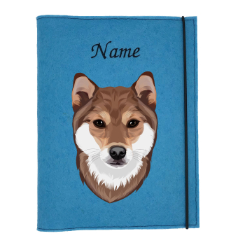 Dokumentenhülle für die Hunderasse Shiba Inu sesam