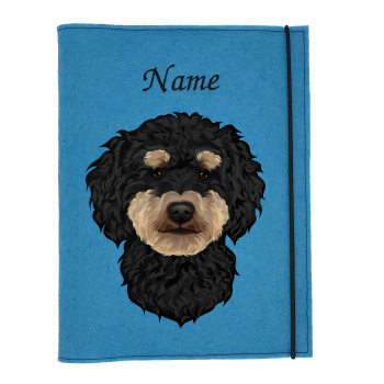 Dokumentenhülle für die Hunderasse Toypudel black tan