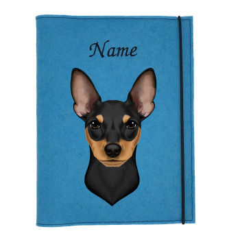 Dokumentenhülle für die Hunderasse Zwergpinscher black tan