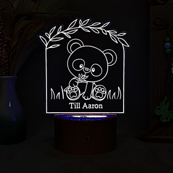 Nachtlicht Panda beleuchtet