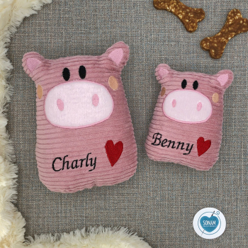 Hundespielzeug personalisiert mit Quietsche