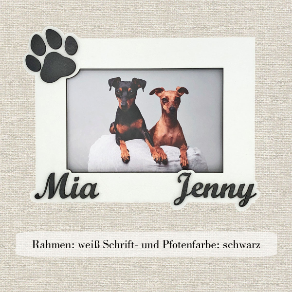 personalisierter Bilderrahmen für zwei Namen Querformat
