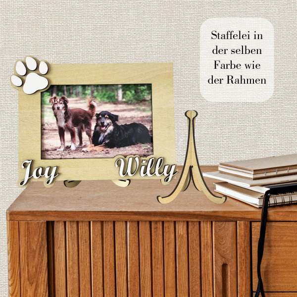 Bilderrahmen Querformat personalisiert für Hundehalter