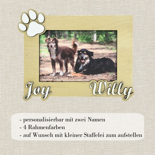 Bilderrahmen personalisiert für zwei Namen
