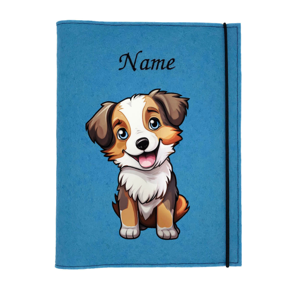 Dokumentenhülle für Hund Australian Shepherd red tri