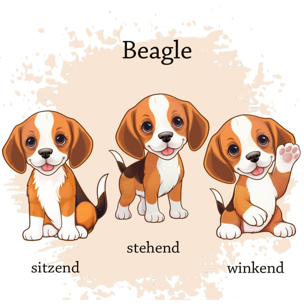 Motivauswahl für Dokumentenhülle für den Beagle