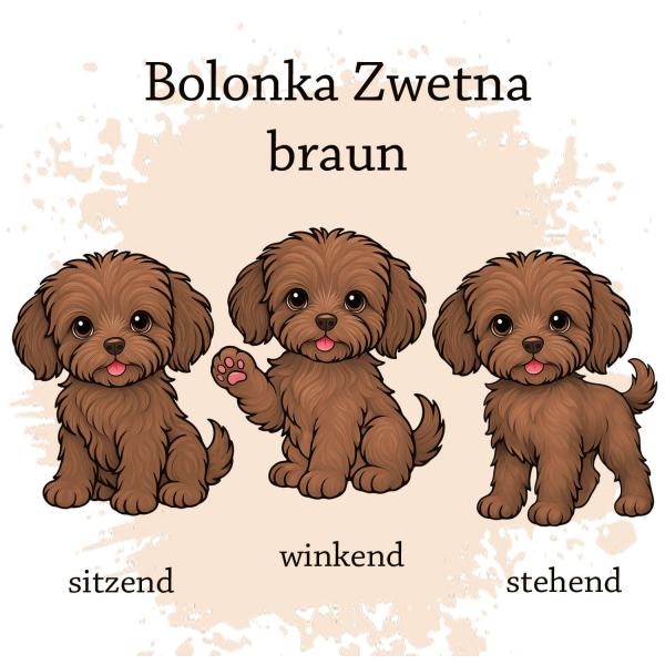 Motivauswahl für die Impfpasshülle Bolonka Zwetna braun