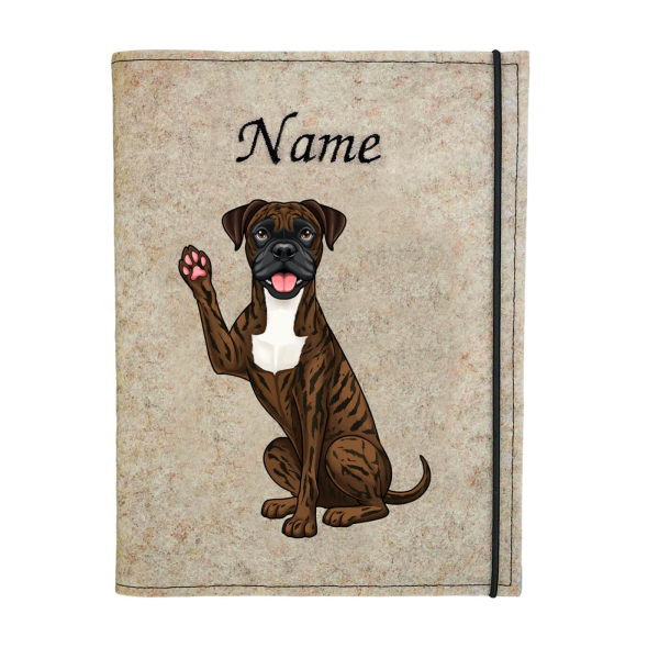 Boxer dark brindle personalisierte Dokumentenhülle